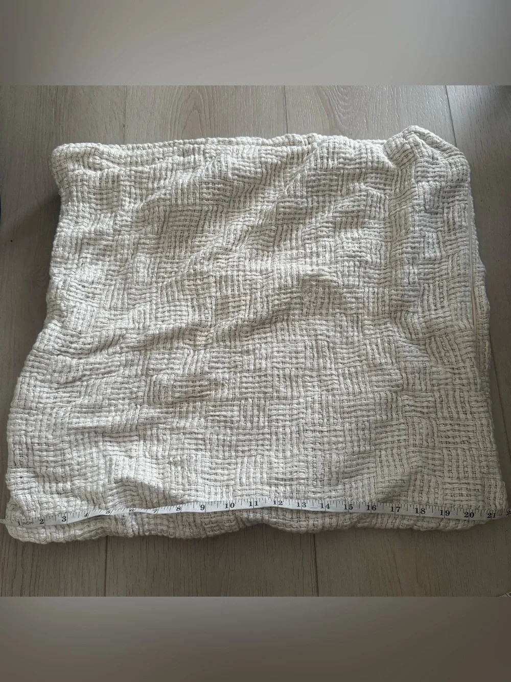 Pottery Barn linen thick woven square pillowcase pillow case
